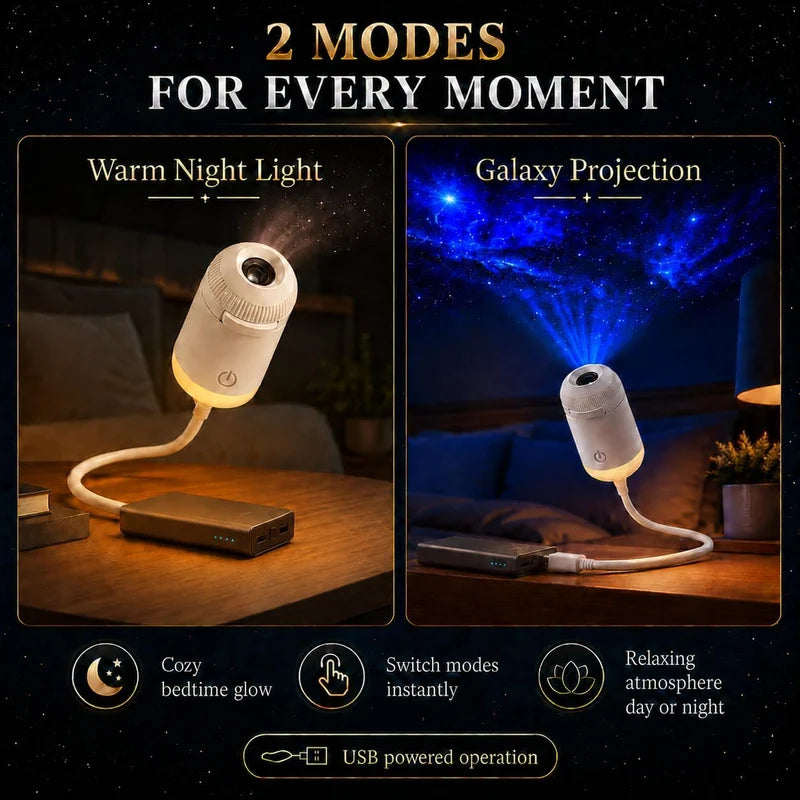 USB Starry Sky Galaxy Projector Night Light