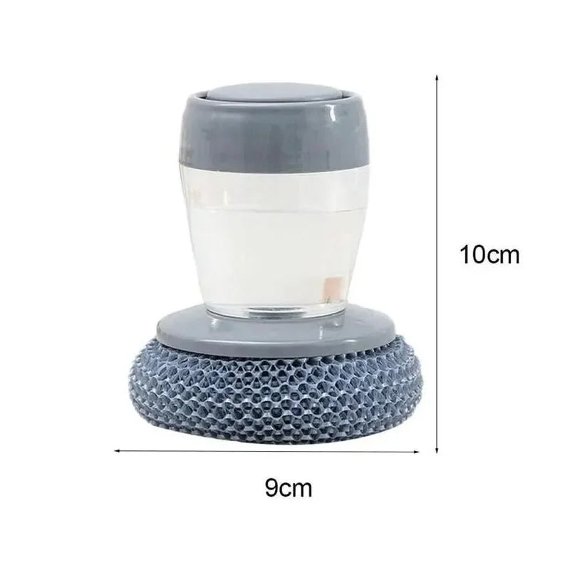 1/2/3/4pcs Portable Kitchen Soap Dispensing Dishwashing Tool Brush Easy Use Scrubber Wash Clean Tool Kitchen Cleaning Tool