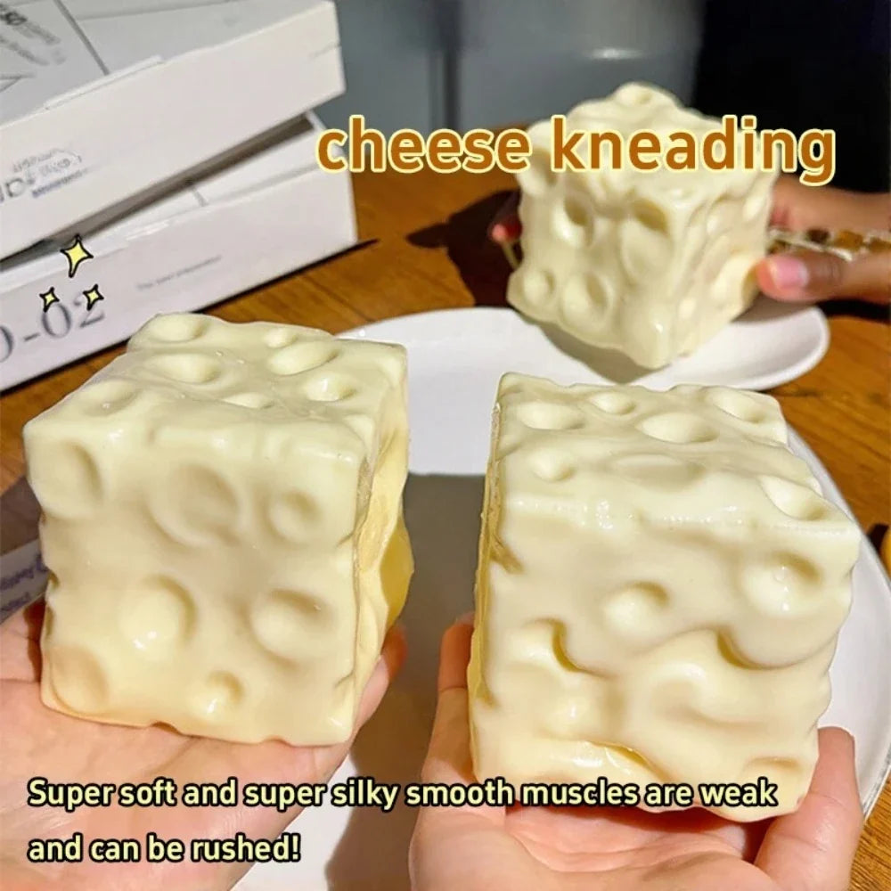 Taba Squishy Cheese Cube – Soft Squeeze Sensory Fidget Toy
