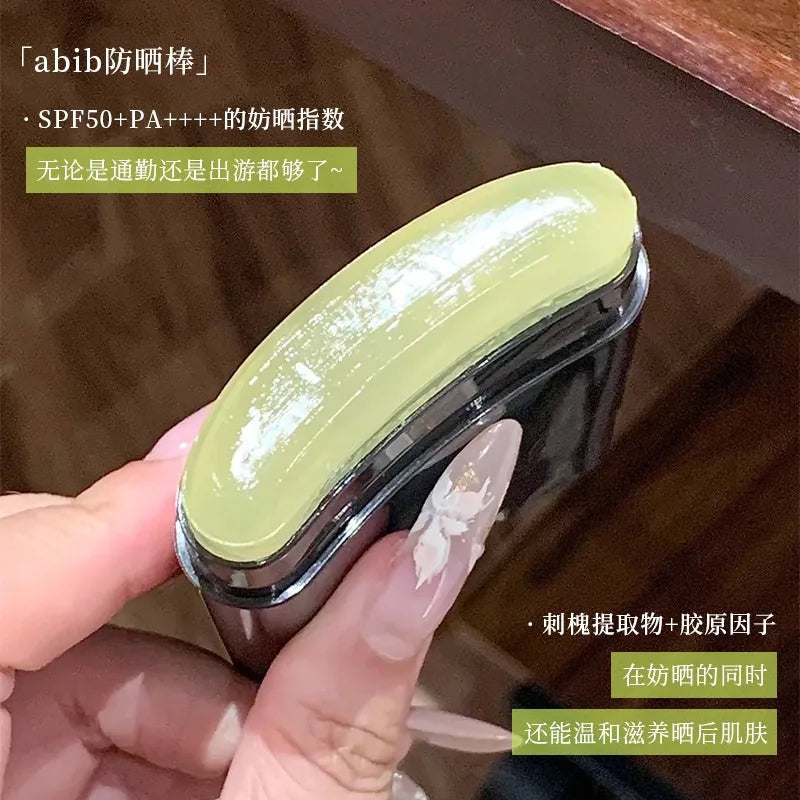Abib Solid Sunscreen Stick, Easy Reapplication On the Go, Broad Spectrum UV Protection, Non-Greasy Clear Finish, Portable Sun Ba