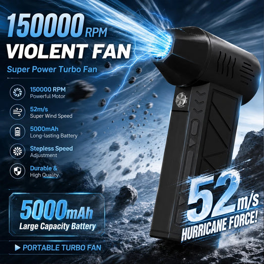 X6 Turbo Jet Air Blower with 150,000 RPM Brushless Motor, Cordless Design & High-Speed Airflow