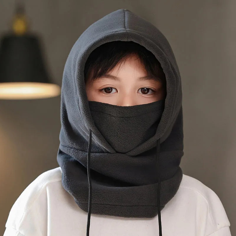 Kids Winter Fleece Balaclava Hat â Warm Windproof Hooded Beanie for Boys and Girls