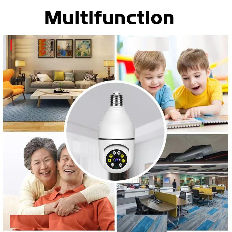 Wireless Bulb Camera Wifi E27 Bulb Camera 360 Degree WiFi Security Camera Full-color High-definition Night Vision