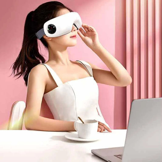 Smart Eye Massager | Rechargeable Heated Eye Care Device with Air Compression & Vibration Massage