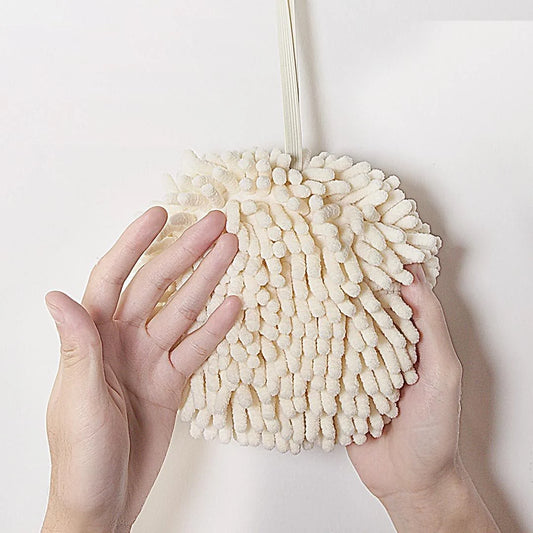 Chenille Hand Towel with Absorbent Quick-Dry Sponge Design for Bathroom & Kitchen