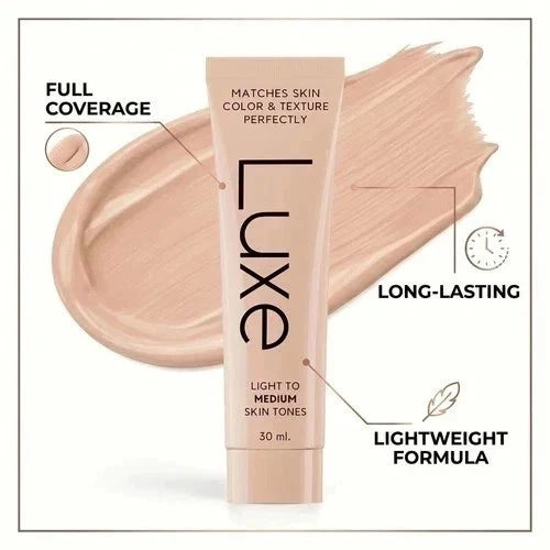 Luxe Color-Adapting Foundation – Light & Brown Shades, Lightweight Natural Finish