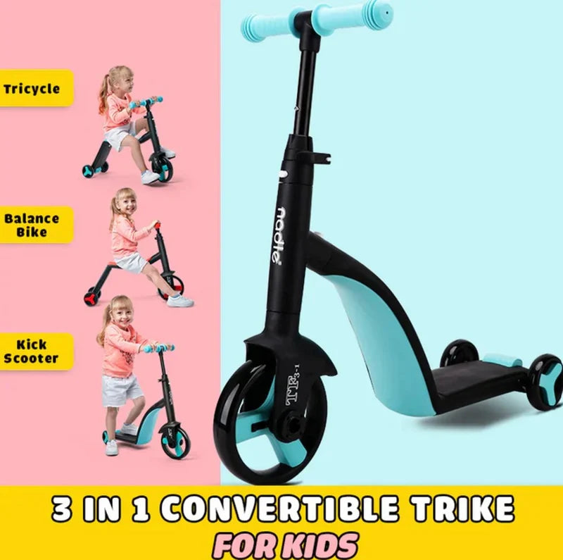 Multifunctional Baby Tricycle, Children's Balance Scooter, Pedal Ride-On Toy