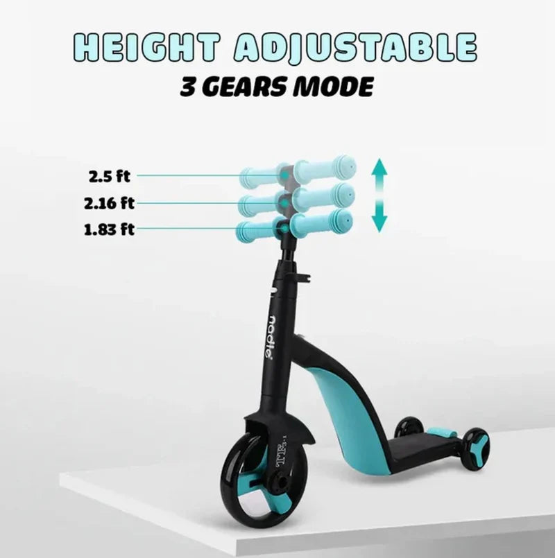 Multifunctional Baby Tricycle, Children's Balance Scooter, Pedal Ride-On Toy