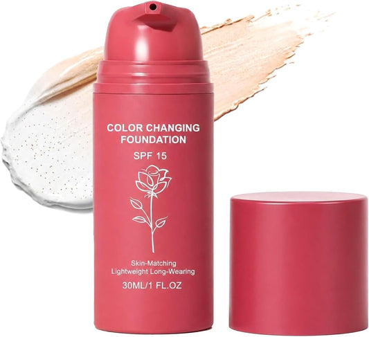 SMOQCH Color Changing Foundation 30ml – Hyaluronic Acid & Vitamin E Moisturizing Makeup