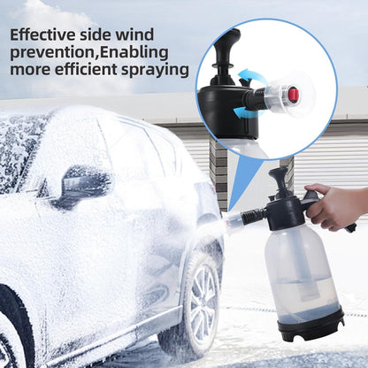 2L Snow Foam Pump Sprayer – Handheld Foam Sprayer with 2 Nozzles for Car Cleaning, Car Wash & Gardening