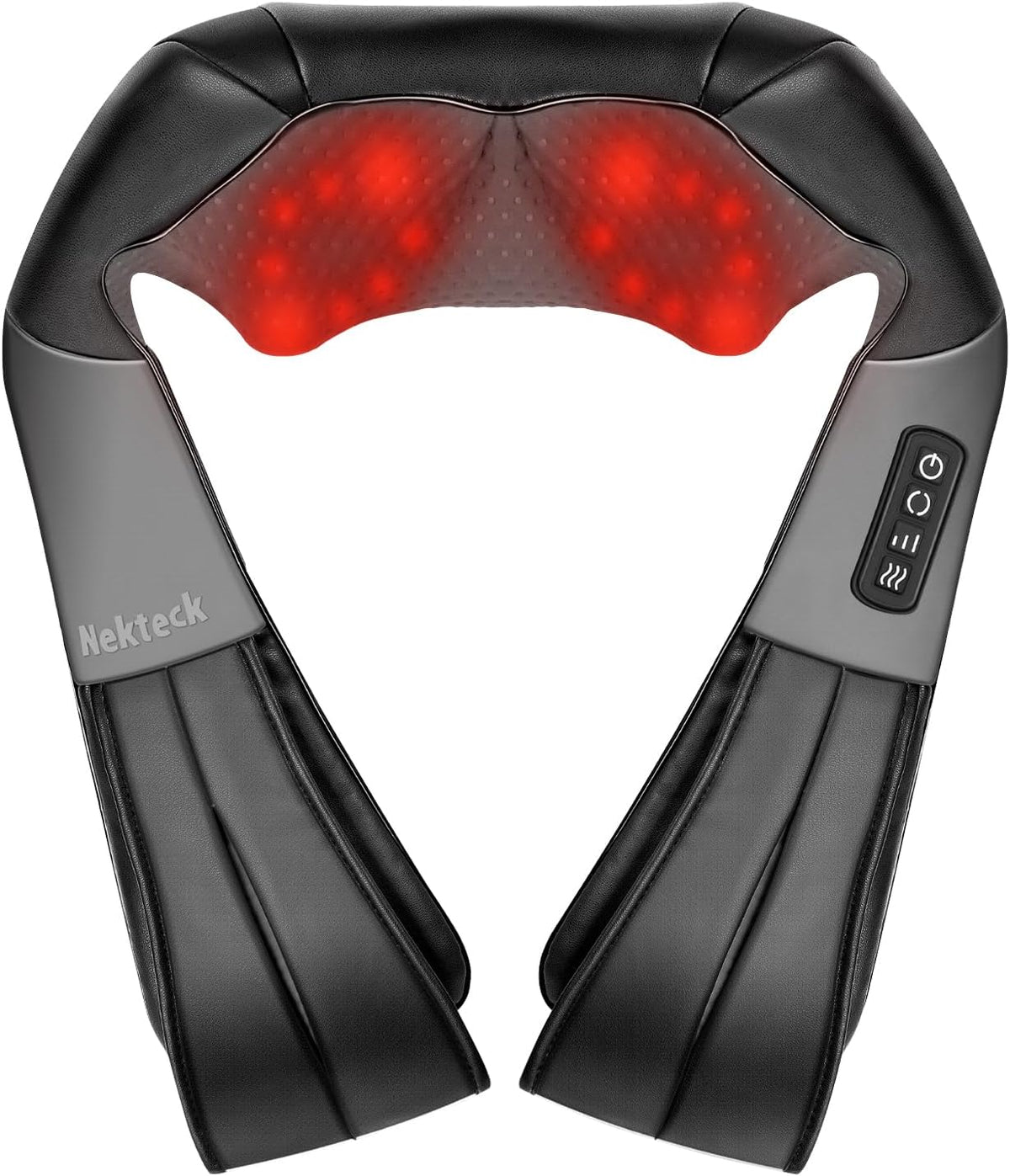 Shiatsu Neck and Back Massager with Soothing Heat, 3D Kneading Massage Pillow for Shoulders, Legs & Body