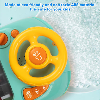 Musical Steering Wheel Toy, Interactive Driving Racing Game, Pretend Play Toy