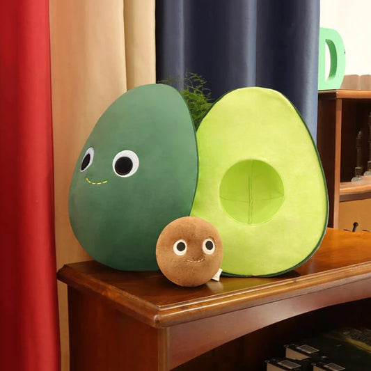 30cm Avocado Plush Toy Soft Stuffed Fruit Pillow & Comfort Cushion for Kids