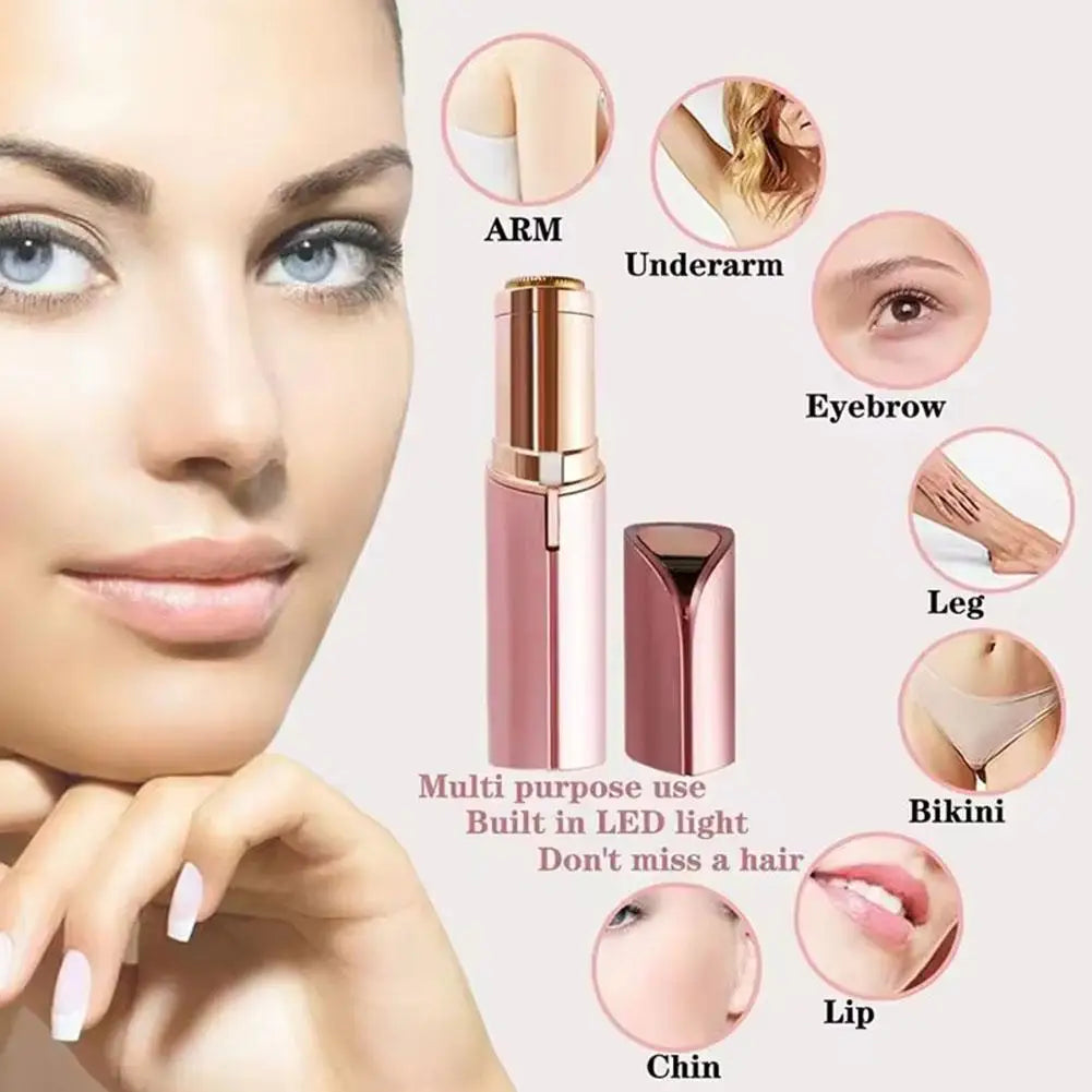 Lipstick‑Shaped Electric Hair Remover Portable Women Facial Hair Removal Device Painless Gentle Shaving Mini Waterproof Razor