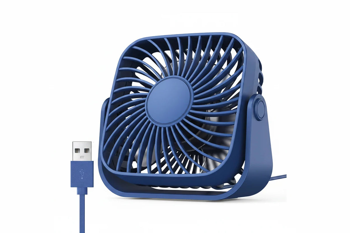 Portable USB Air Cooler Fan – Quiet 3-Speed Personal Desk Cooler