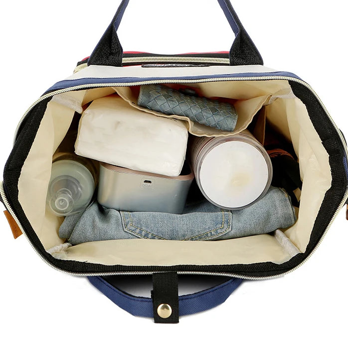Fashionable and Multifunct Mummy Bag Large Capacity Storage Backpack Baby Bottle Insulation Storage Bag Diaper Organize Backpack