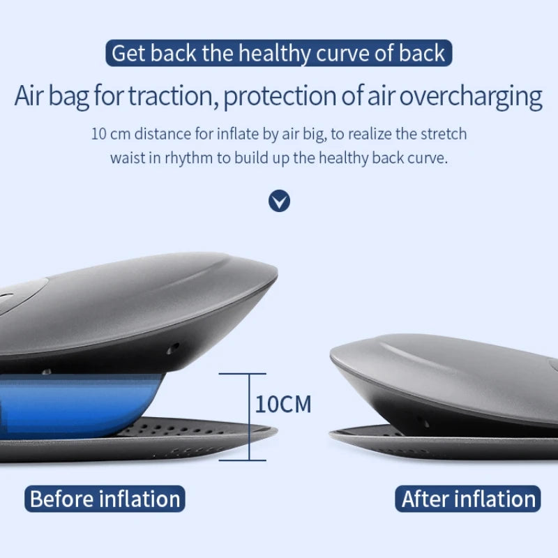 Multi-Level Adjustable Back Vibration Electric Waist Massager Lumbar Traction Device Inflatable Hot Compress Spine
