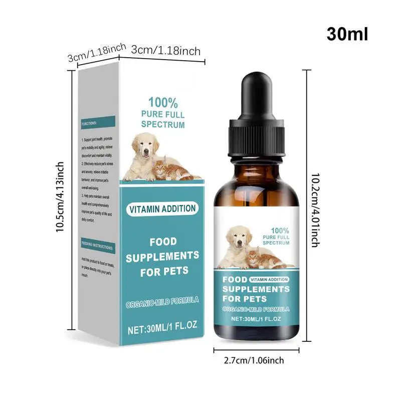 Dog Nutritional Supplement Pet Body Nutrition Support Dog Food Supplements For Health 30ml Supplement For Dogs To Support Body