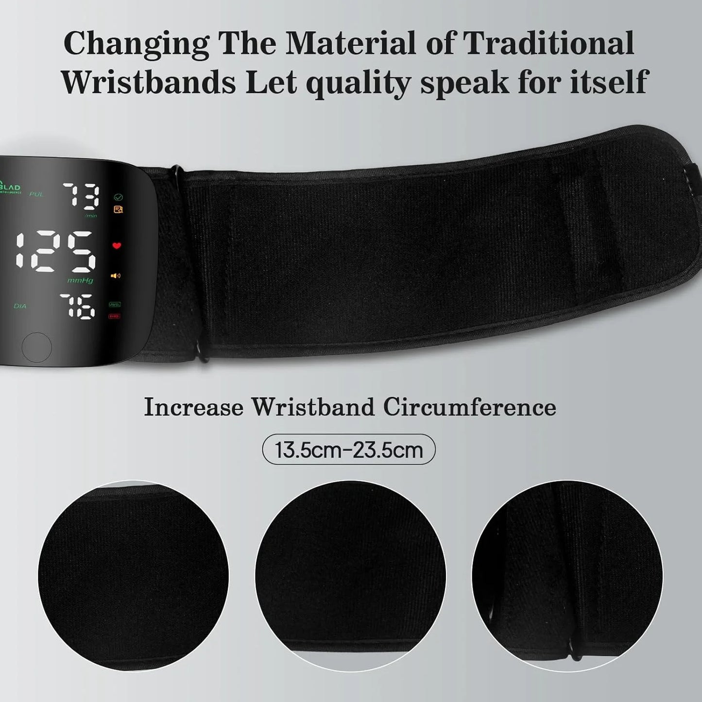 New LED Wrist Blood Pressure Monitor Rechargeable English Voice Broadcast Sphygmomanometer Tonometer BP Monitor