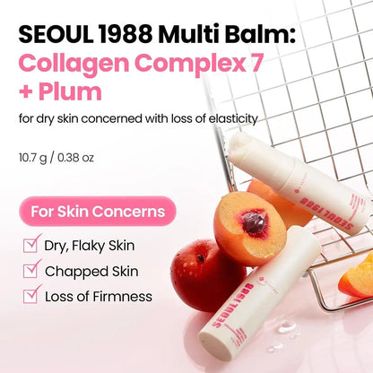 SEOUL 1988 Multi Balm Stick, Collagen Complex, Hydrating Facial Moisturizer