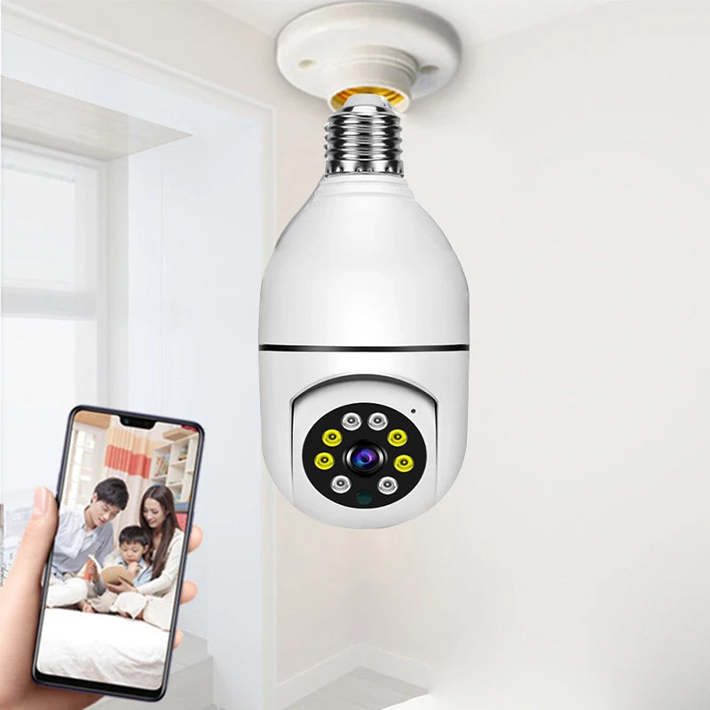 Wireless Bulb Camera Wifi E27 Bulb Camera 360 Degree WiFi Security Camera Full-color High-definition Night Vision