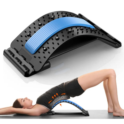 Adjustable Back Stretcher Support Board | Multi-Level Back Stretching Device for Upper & Lower Back