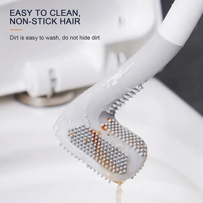 Silicone Golf Toilet Brush, Non-Scratch Toilet Cleaning Brush with Storage Holder