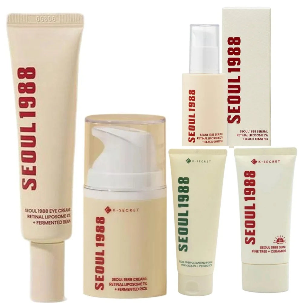 Seoul 1988 Retinol Liposome Facial Care Cream Rice Exfoliating Moisturizing Cream Snail Mucin Cream Nicotinamide Face Skin Care