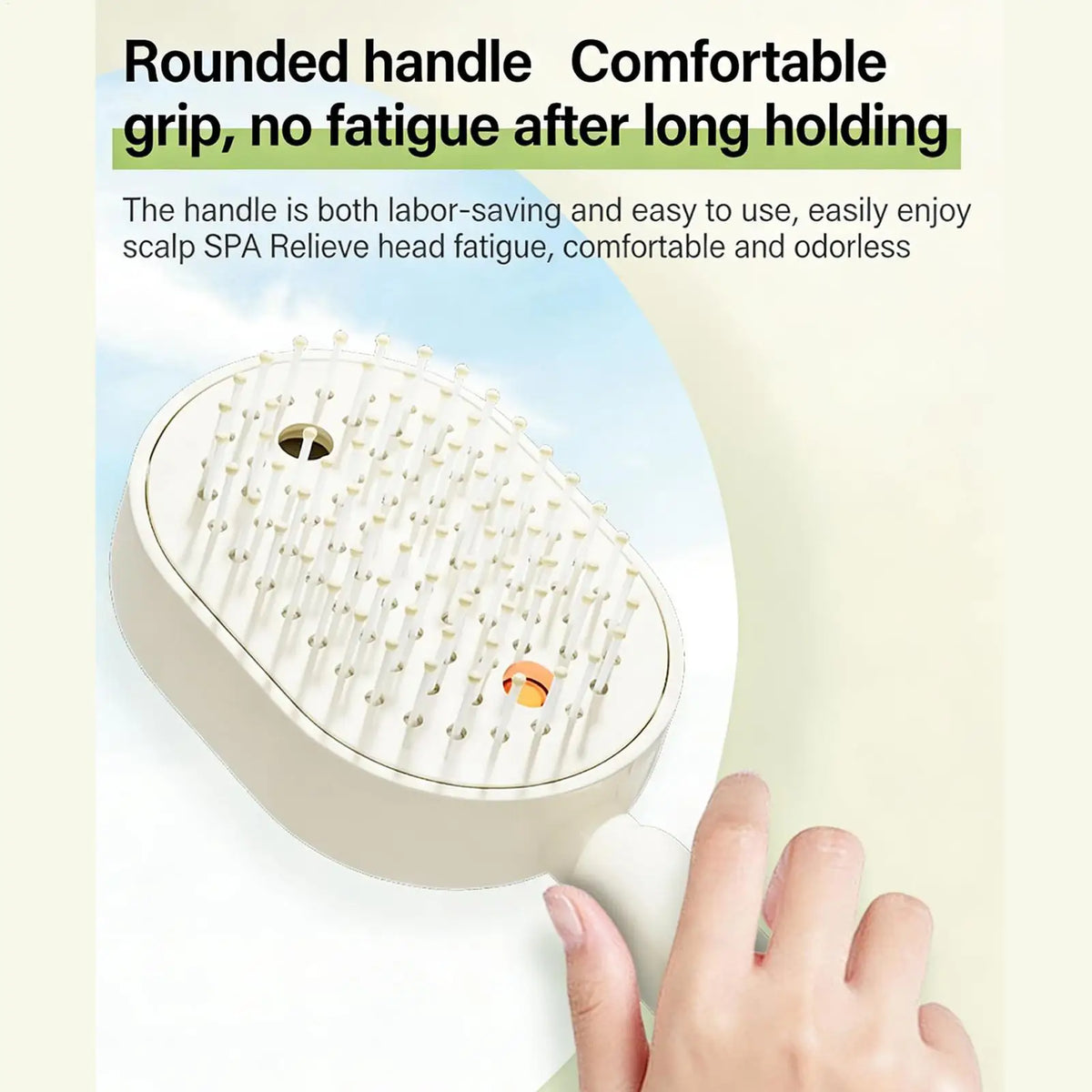 Rechargeable Electric Scalp Massage Comb with Spray Function, Detangling & Anti-Static Hair Care