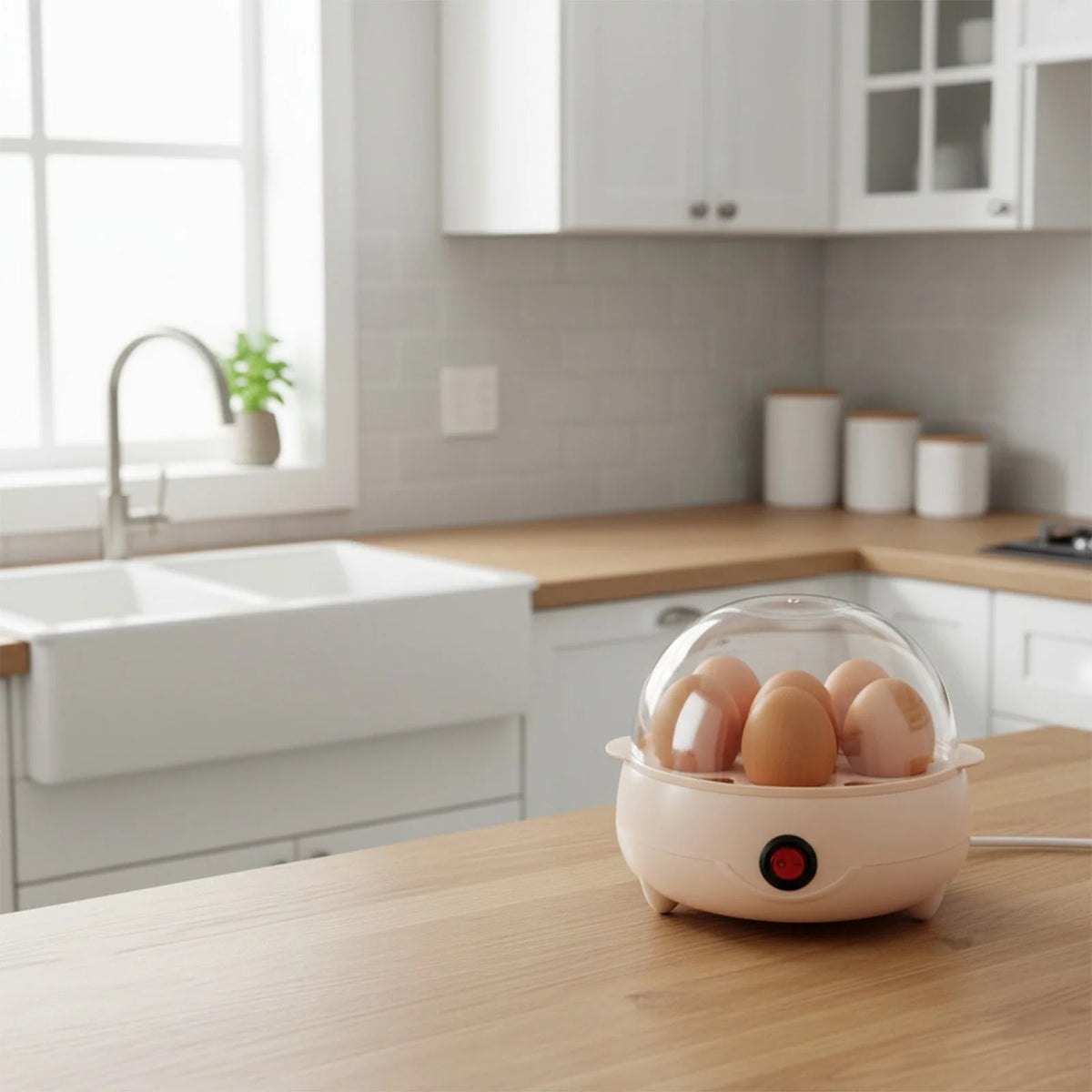160W 220V Multifunctional Electric Egg Boiler 6Eggs/Layer Hard Boiled Egg Poacher Smart Breakfast Machine for Home Kitchen Use