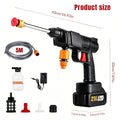 4000PSI Cordless Pressure Washer, 1200mAh Dual Batteries Long Runtime, 6-in-1 Adjustable Nozzle, Portable High-Pressure Water Gun, Powerful Stain Removal, for Car/Patio/ Garden/ Balcony/Floor/ Window/Wheel Hub Cleaning, Gift for Car Owners