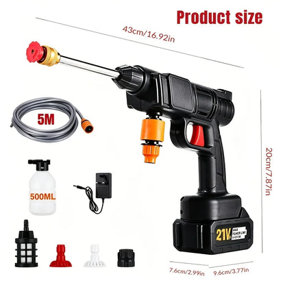 4000PSI Cordless Pressure Washer, 6-in-1 Nozzle, Portable High Pressure Cleaner
