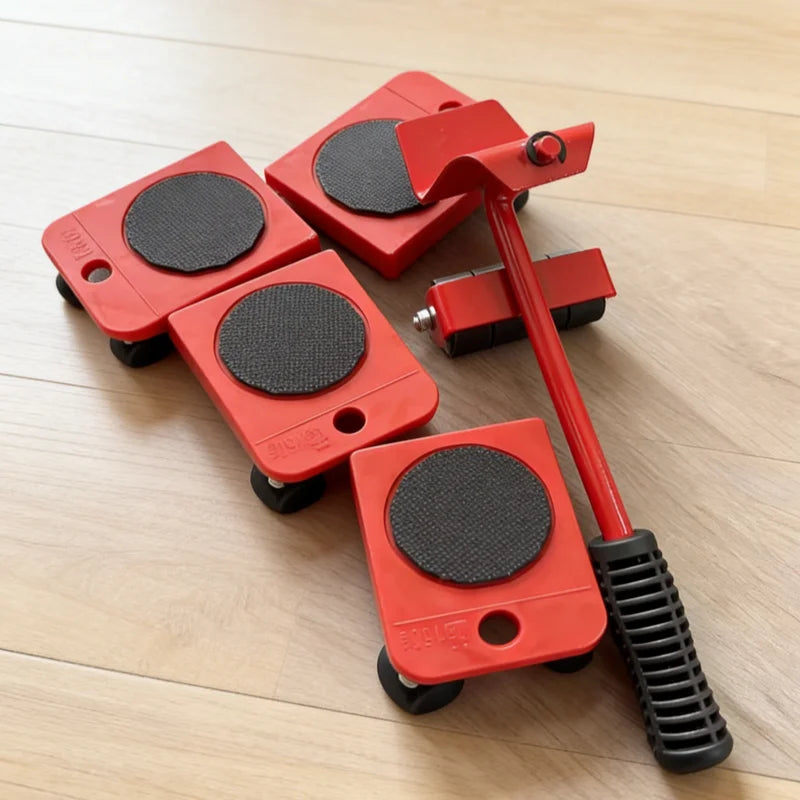 Heavy-Duty Moving Rollers 2/4/5 Pieces Smooth Glide Sliders for Furniture Lifting and Moving