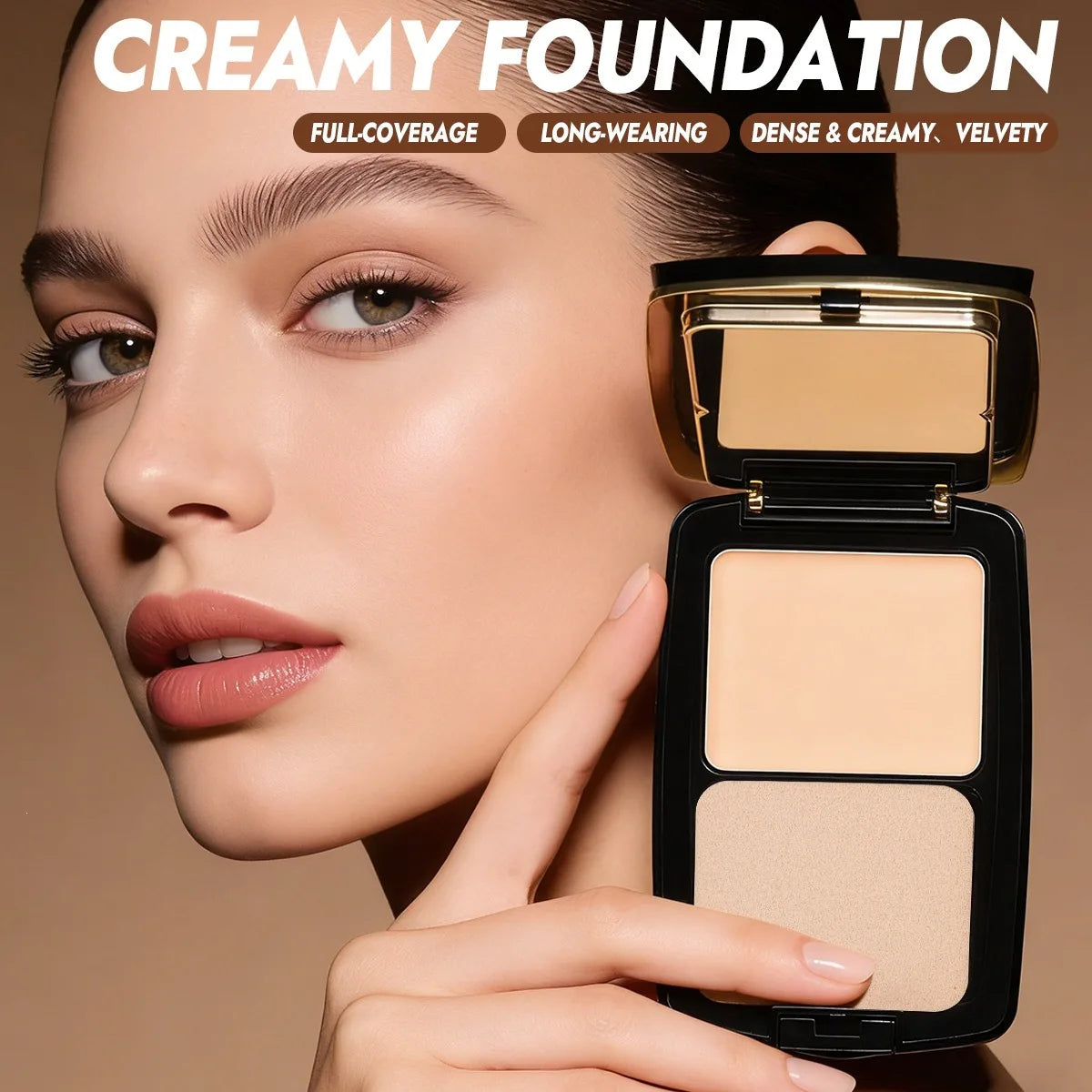 Kiss Beauty Milk Tea Pore-Minimizing Setting Powder Waterproof Oil-Control Natural Matte Long-Lasting Stage Party Makeup for Wom