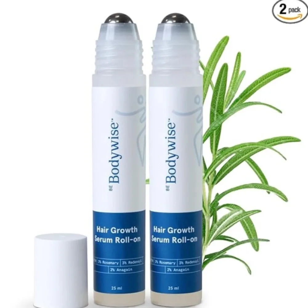 2pack 25ml Rosemary Be Bodywise Hair Growth Serum Roll On Thicker Stronger Hair Care Increase Hair Density Original Serum Stick