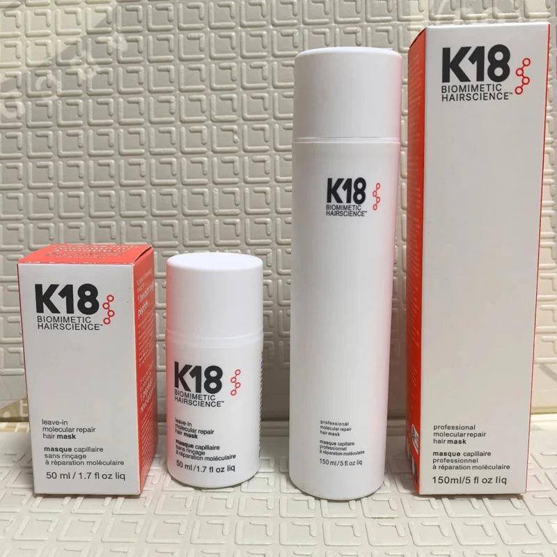 Original 50ml K18 Leave-In Molecular Repair Hair Mask Deep Conditioning Keratin Treatment Soft Hair Smoothing Healthy Hair Care