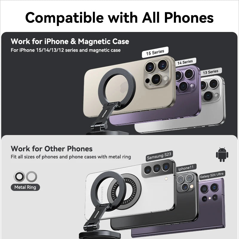 Joyroom Magnetic Car Mount 24 Strong Magnet 360° Rotation Foldable Phone Holder for Car For iPhone 15 14 13 12 Car Holder Mount