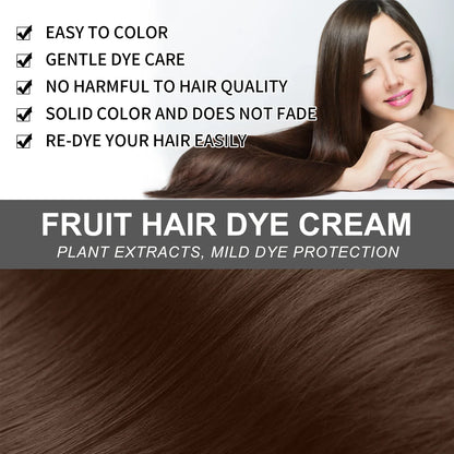 EELHOE Natural Hair Dye Cream with Comb – Gray & White Hair Coverage 80ml