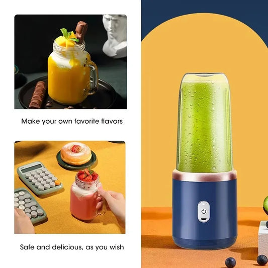 Portable USB Blender, 6-Blade Mini Personal Blender, Rechargeable Juicer Cup