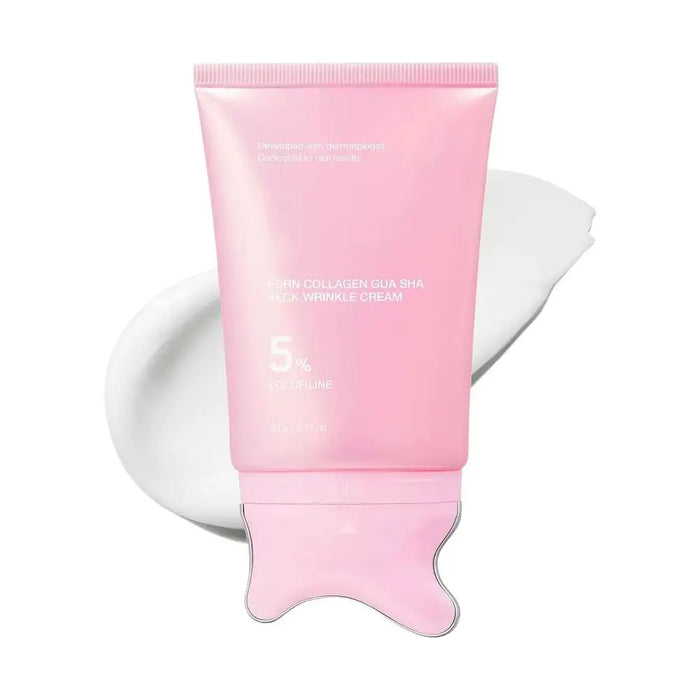 PDRN Collagen Neck Cream with Gua Sha Roller – 5% Volufiline Moisturizer 90g