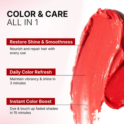 Red Color Depositing Hair Mask & Color-Boosting Conditioner 500ml for Color-Treated Hair