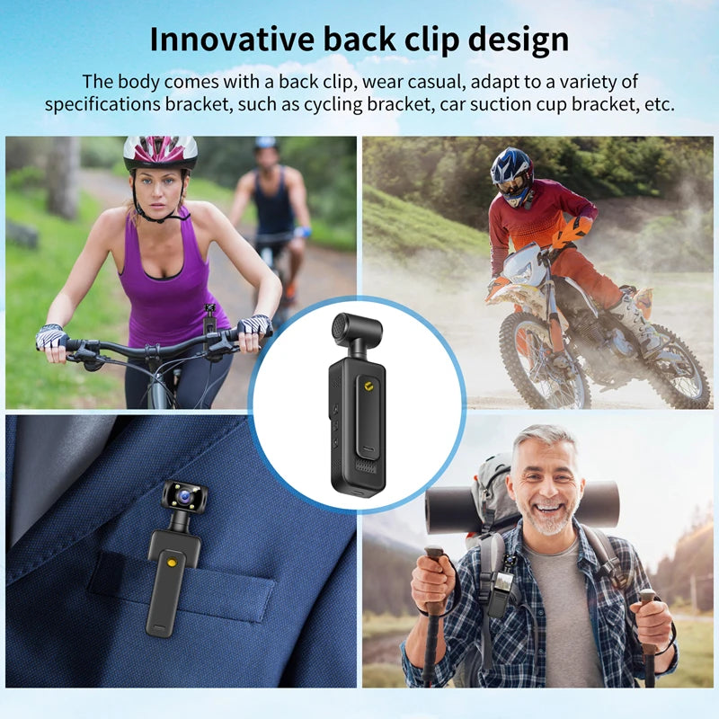 OnePlus 4K Ultra HD Action Mini Camera 180 Rotatable Vlog WiFi Lens Sports Camera Infrared Night Vision Sports DV Bicycle Driver