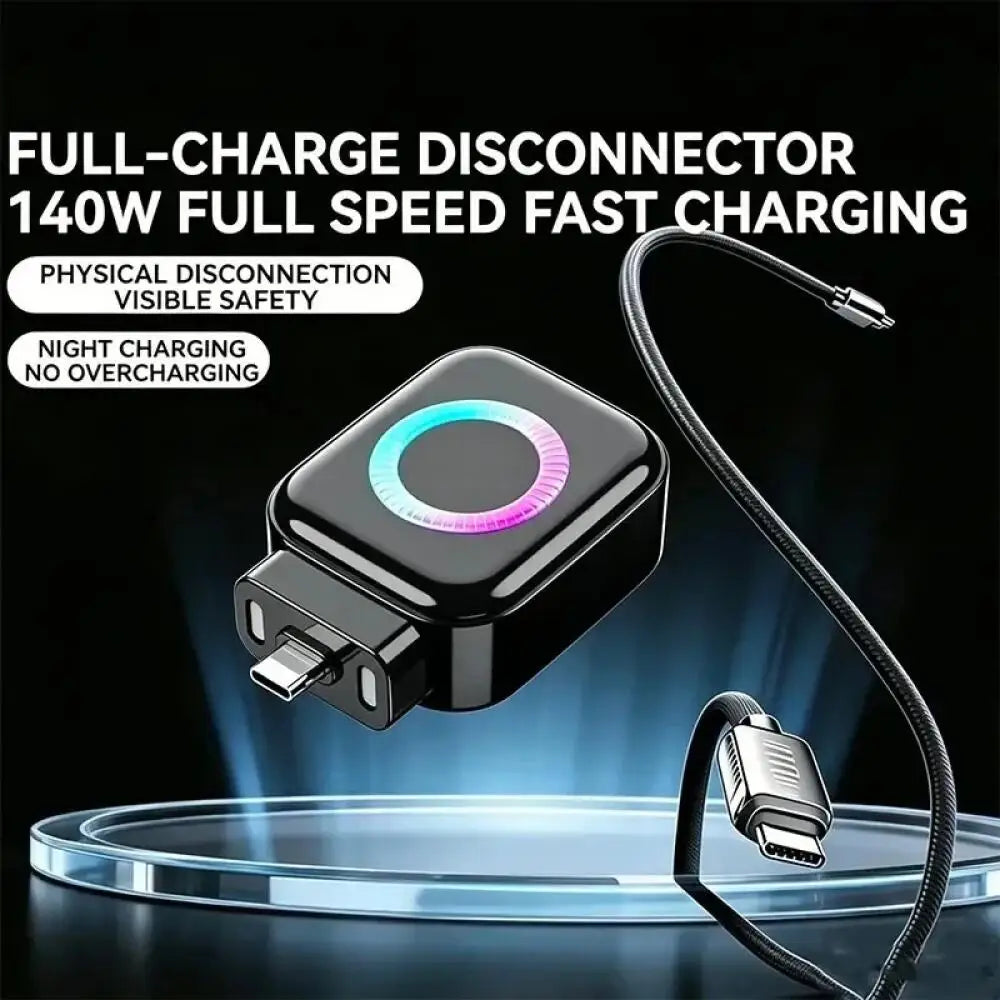 140W USB-C Fast Charging Cable with Digital Display, Auto Power Control & Overcharge Protection