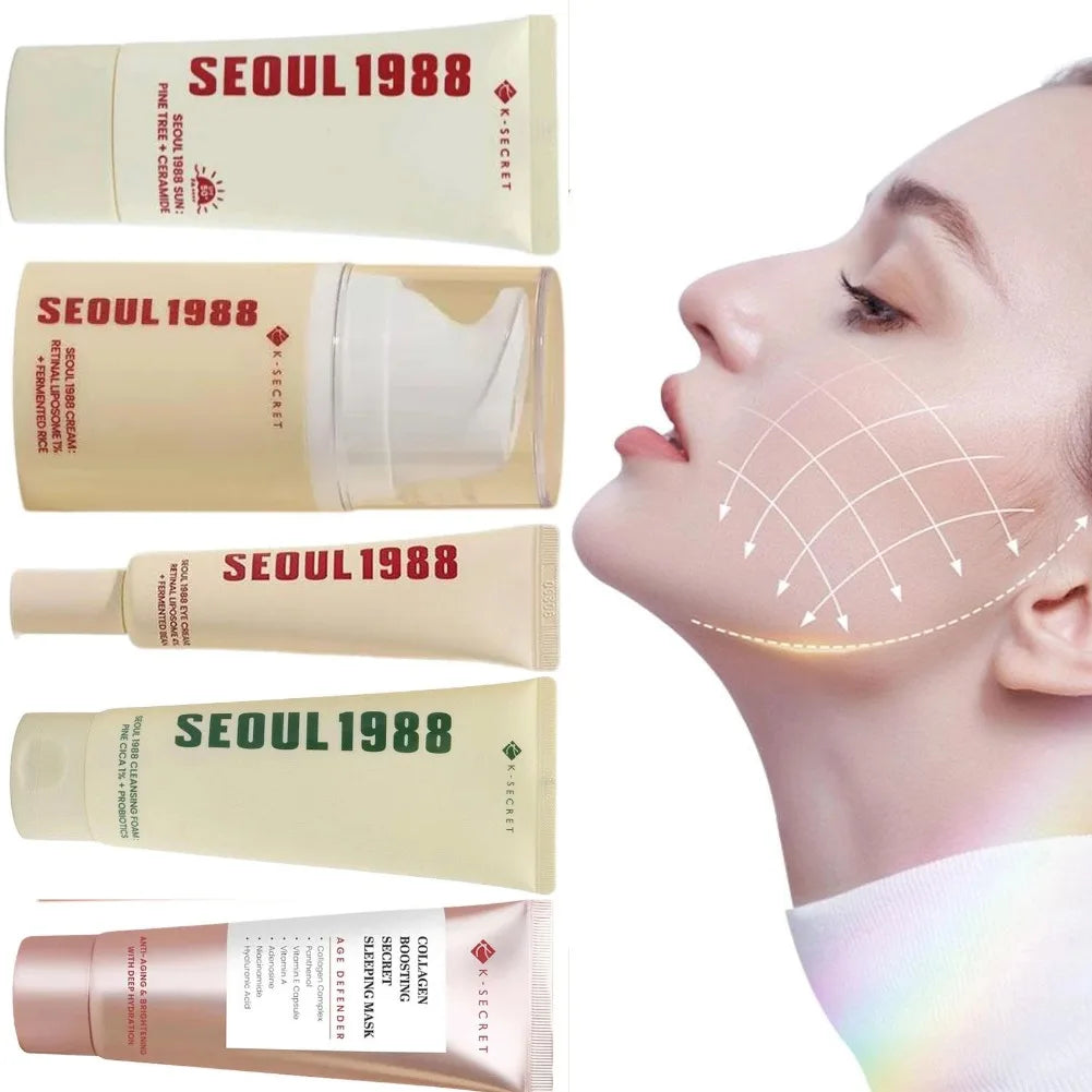 Seoul 1988 Retinol Liposome Facial Care Cream Rice Exfoliating Moisturizing Cream Snail Mucin Cream Nicotinamide Face Skin Care