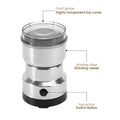 Stainless Steel Electric Grinder Multipurpose Coffee Bean Mill for Seeds Spices Herbs Nuts Grinding Kitchen Appliance