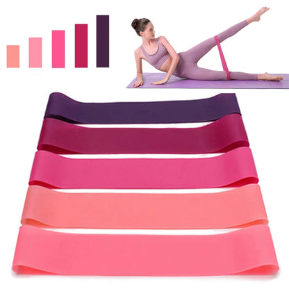 Elastic Resistance Bands | Exercise & Stretching Bands for Yoga, Pilates, CrossFit, Gym & Home Workouts
