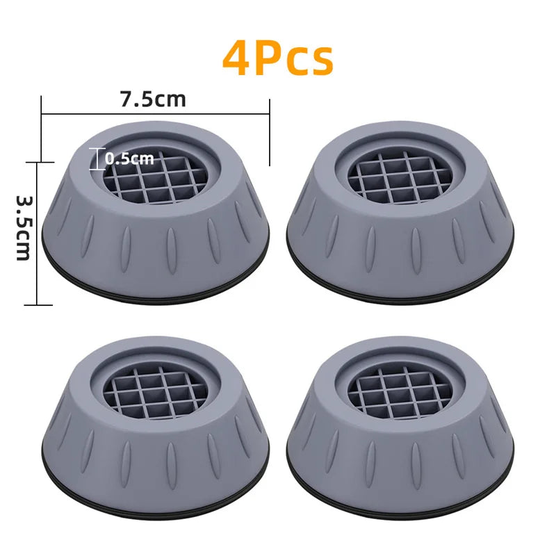 4Pcs Anti Vibration Feet Pads Waterproof Legs Slipstop Silent Skid Raiser Mat Washing Machine Support Dampers Stand Furniture