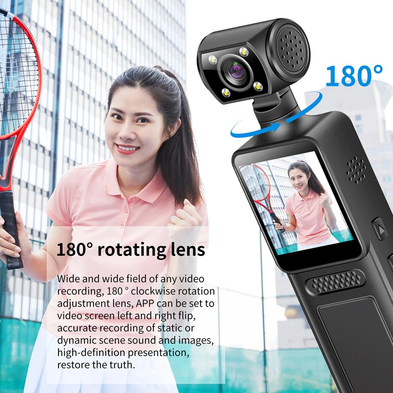 OnePlus 4K Ultra HD Action Mini Camera 180 Rotatable Vlog WiFi Lens Sports Camera Infrared Night Vision Sports DV Bicycle Driver