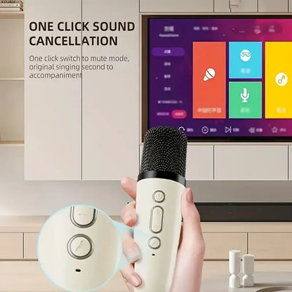 Portable Wireless Karaoke Speaker with Dual Microphones – Kids Singing System