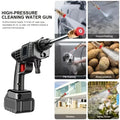 4000PSI Cordless Pressure Washer, 1200mAh Dual Batteries Long Runtime, 6-in-1 Adjustable Nozzle, Portable High-Pressure Water Gun, Powerful Stain Removal, for Car/Patio/ Garden/ Balcony/Floor/ Window/Wheel Hub Cleaning, Gift for Car Owners